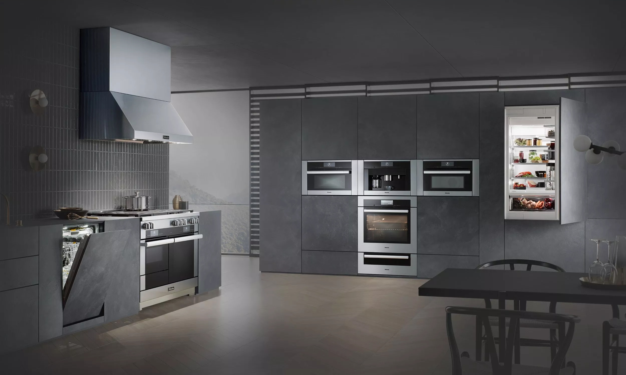 Luxury kitchen featuring Miele appliances